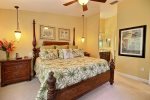 Second floor master bedroom with king size bed